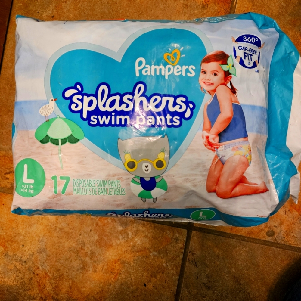 NIB!!! Pampers Splashers Sz L